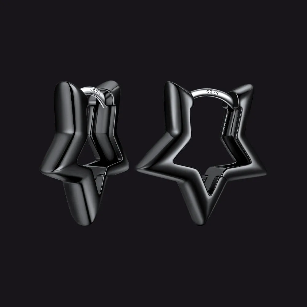 Classic Y2K Hollow Star Hoop Earrings for Women Men sold by FaithHeart