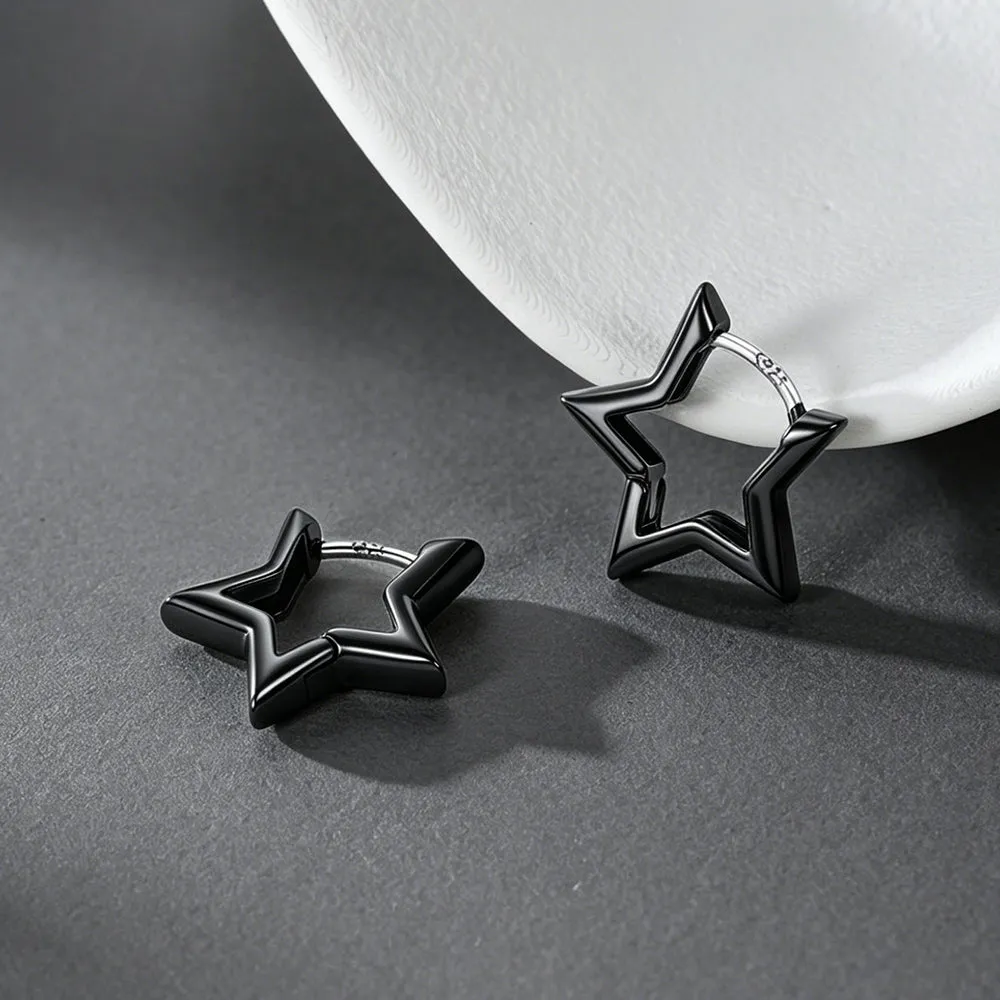 Classic Y2K Hollow Star Hoop Earrings for Women Men sold by FaithHeart product image thumbnail 5