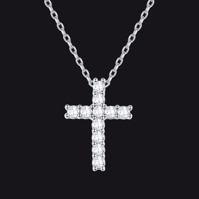 Faith Dainty Cross Pendant Necklace with CZ Gift for Women Mom Gift made by FaithHeart