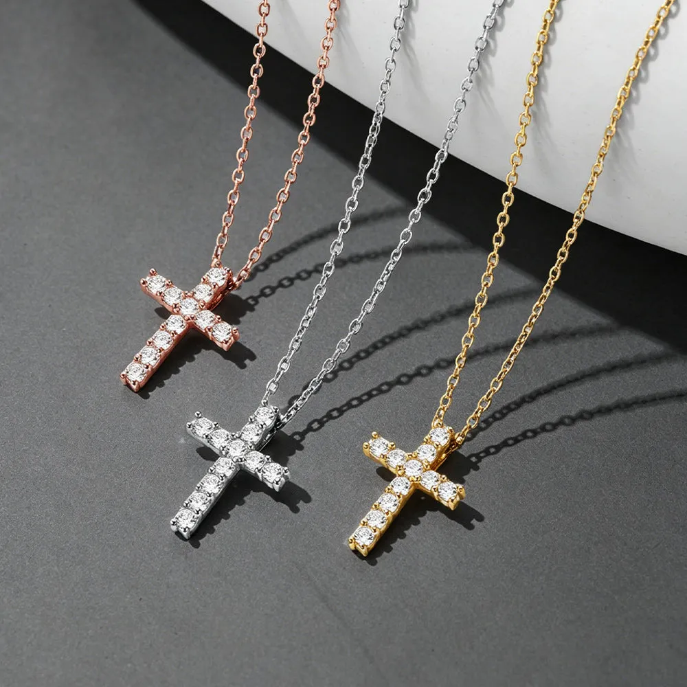 Faith Dainty Cross Pendant Necklace with CZ Gift for Women Mom Gift sold by FaithHeart product image thumbnail 3