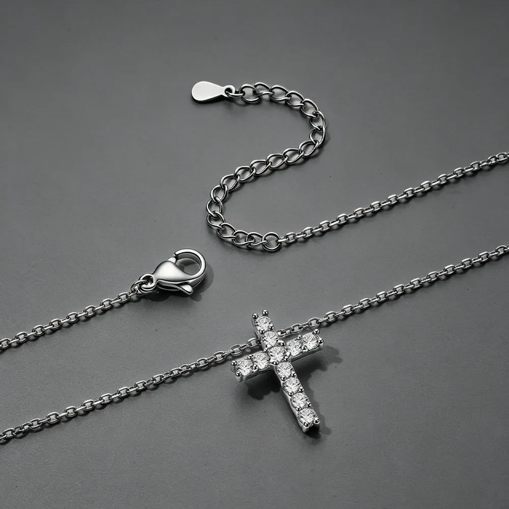 Faith Dainty Cross Pendant Necklace with CZ Gift for Women Mom Gift sold by FaithHeart product image thumbnail 5