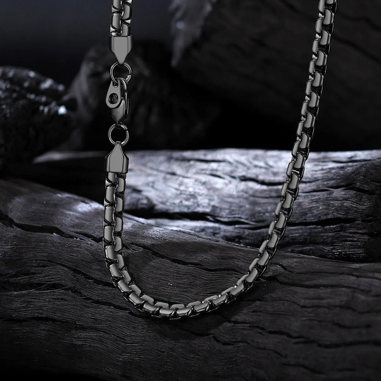6mm Flat Box Chain & Bracelet Bundle Set for Father Men Gift sold by FaithHeart product image thumbnail 3