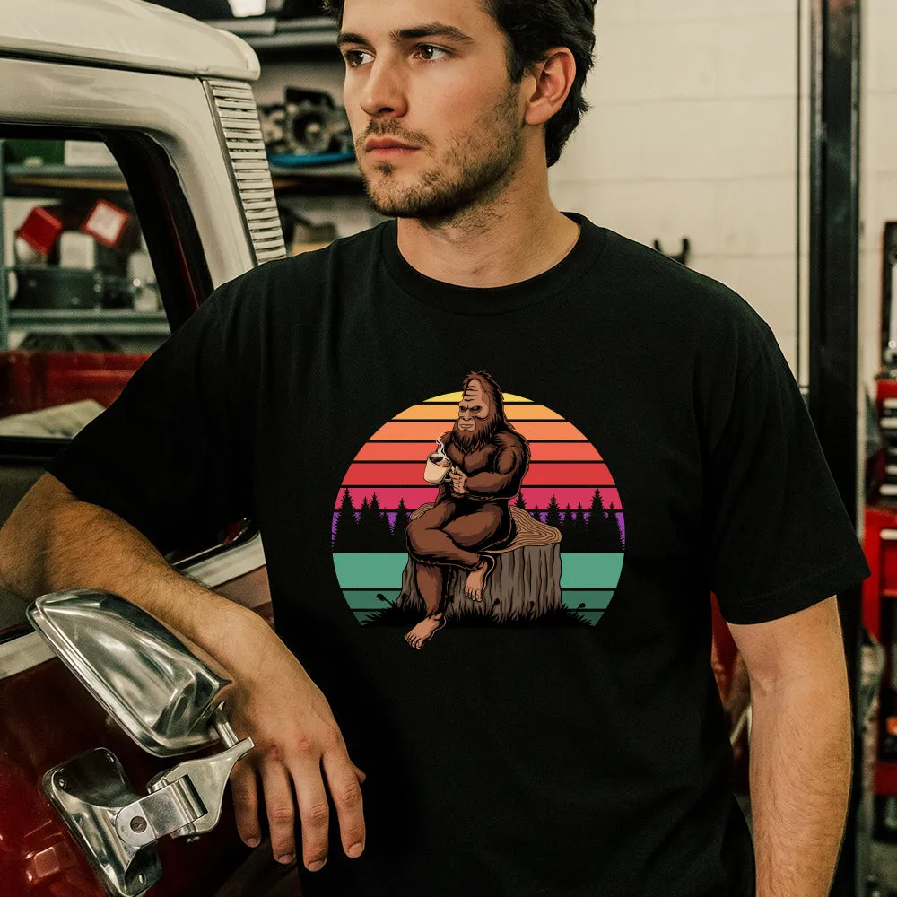 Funny Bigfoot Shirt Sasquatch Believe in Coffee Gift for Men Dad sold by FaithHeart product image thumbnail 3