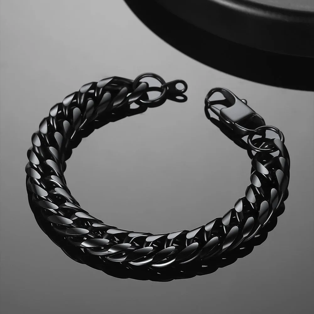 Bold Cuban Link Chain & Bracelet Set for Men, Father's Day Gift sold by FaithHeart product image thumbnail 5