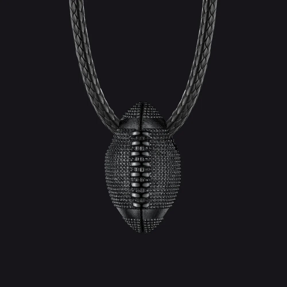 Football Pendant Leather Necklace Cord for Men Sports Fans sold by FaithHeart product image thumbnail 5