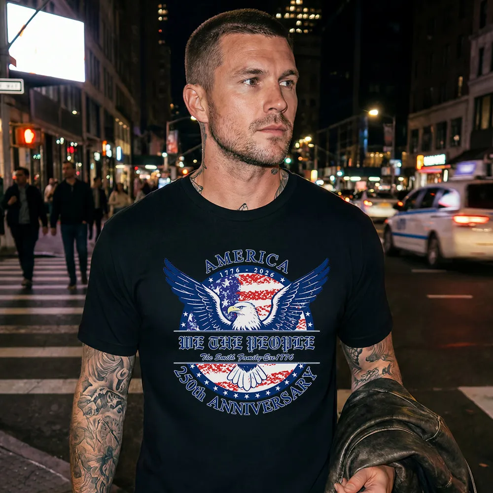 Custom 250th Anniversary USA Bald Eagle Patriotic T-Shirt for Men Women sold by FaithHeart product image thumbnail 5
