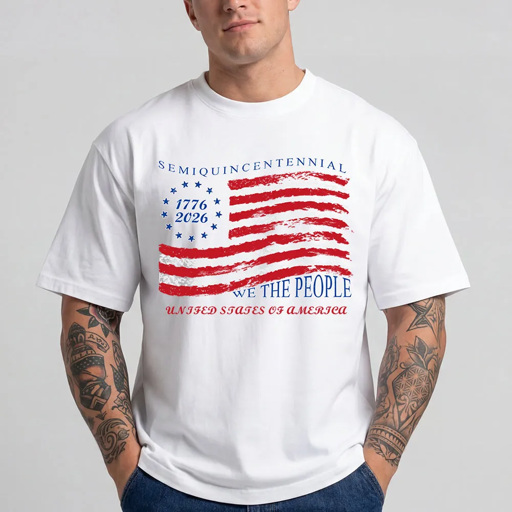 Custom America 250th USA Flag Patriotic T-Shirt for Men Women sold by FaithHeart product image thumbnail 2