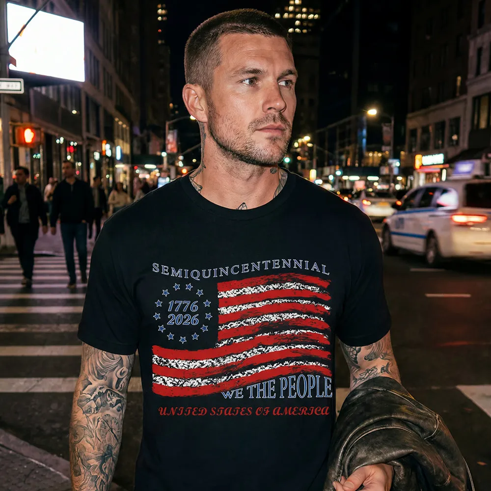 Custom America 250th USA Flag Patriotic T-Shirt for Men Women sold by FaithHeart product image thumbnail 3