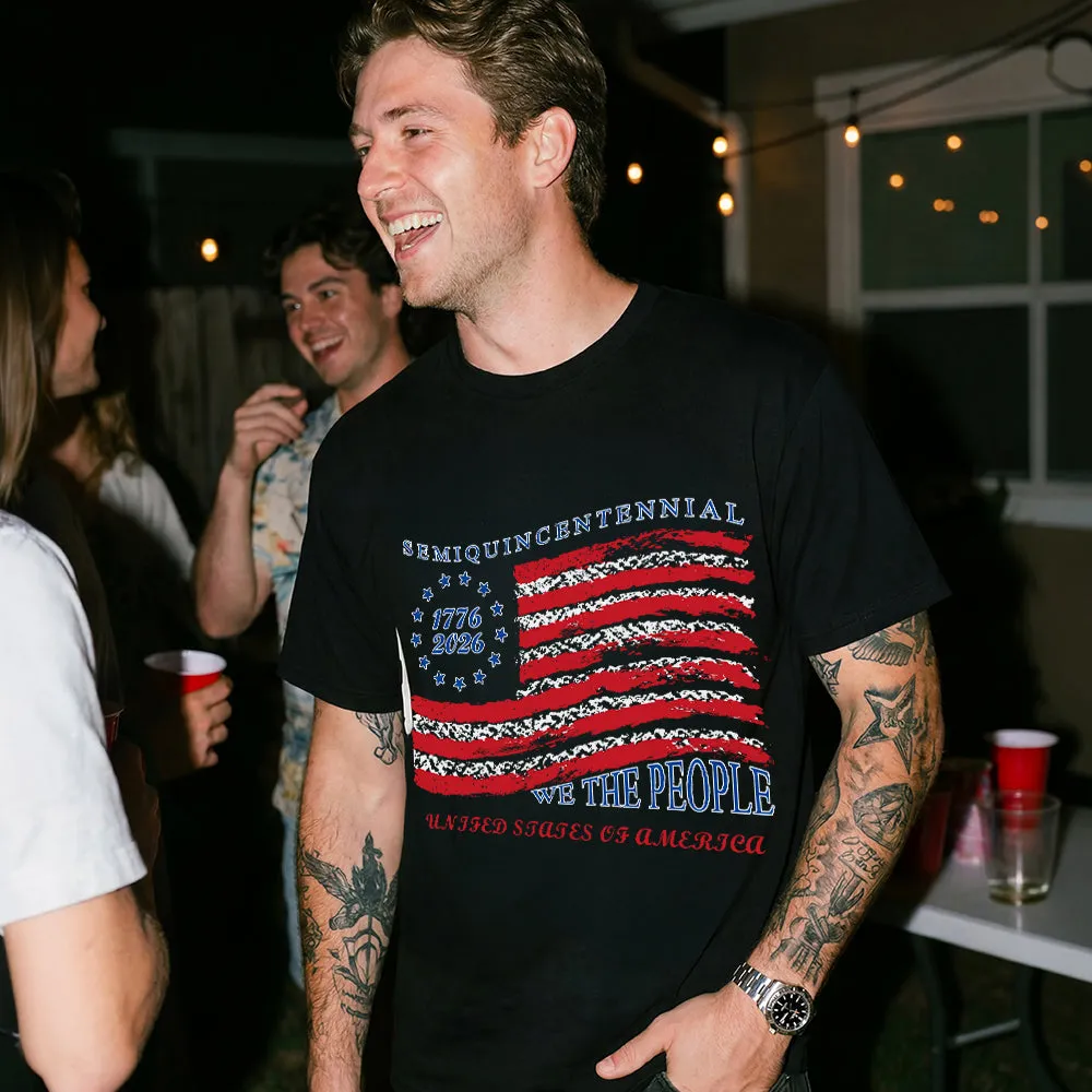 Custom America 250th USA Flag Patriotic T-Shirt for Men Women sold by FaithHeart product image thumbnail 4