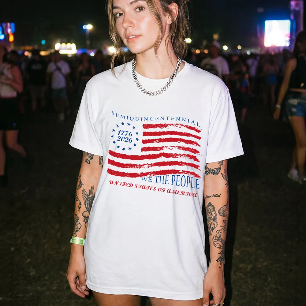 Custom America 250th USA Flag Patriotic T-Shirt for Men Women sold by FaithHeart product image thumbnail 5