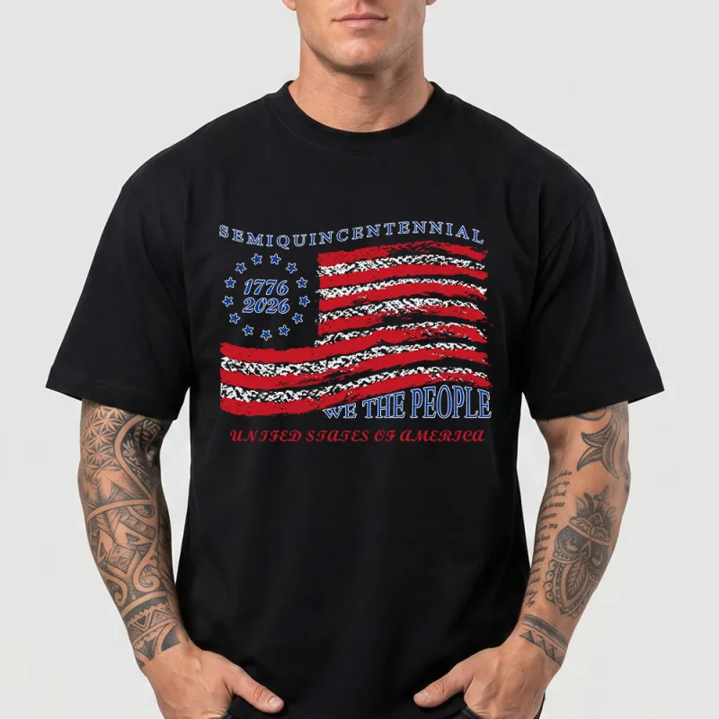 Custom America 250th USA Flag Patriotic T-Shirt for Men Women made by FaithHeart
