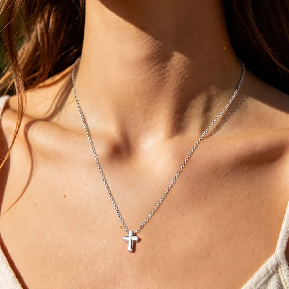 Minimalist Cross Pendant Necklace for Women Friend Christian sold by FaithHeart product image thumbnail 4