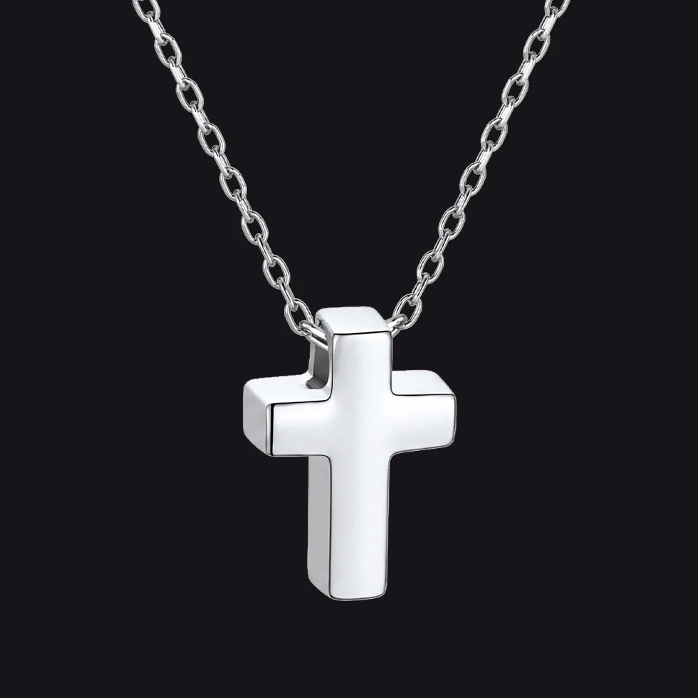 Minimalist Cross Pendant Necklace for Women Friend Christian sold by FaithHeart