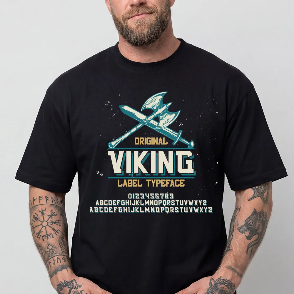 Vintage Viking Norse Axes Graphic T-Shirt American Streetwear for Men sold by FaithHeart