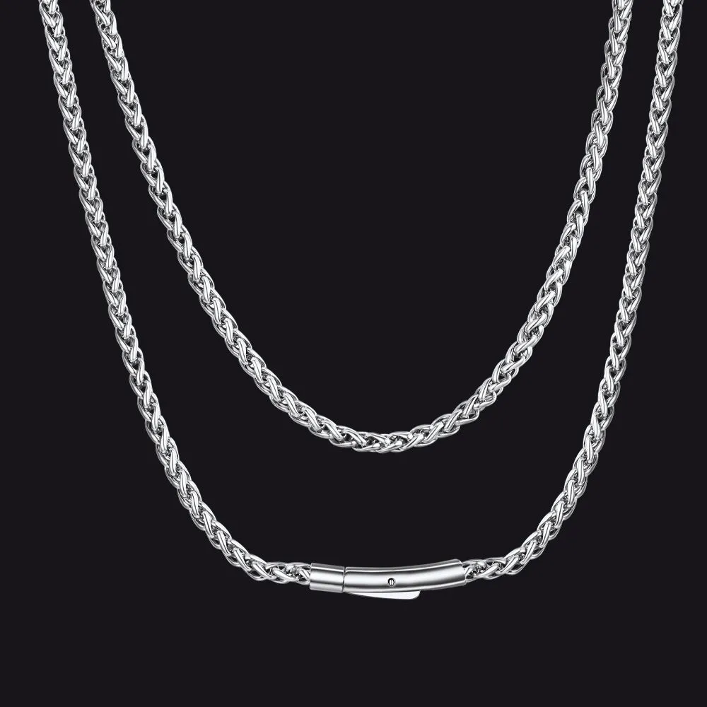 Thin Wheat Chain Necklace for Men, 2.5/3MM Width sold by FaithHeart product image thumbnail 2