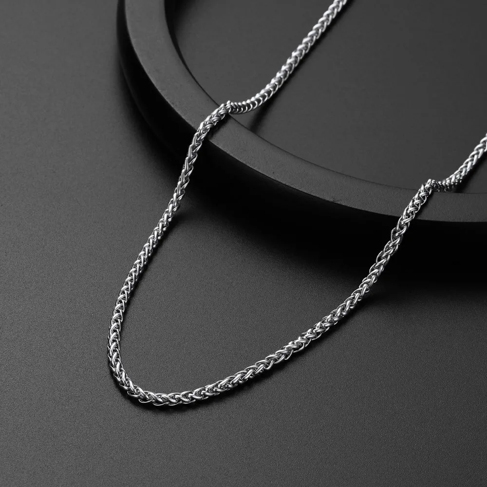 Thin Wheat Chain Necklace for Men, 2.5/3MM Width sold by FaithHeart product image thumbnail 3