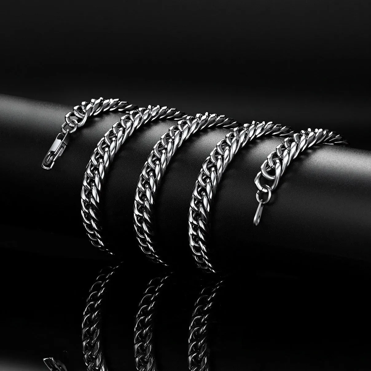 12mm Width Bold Cuban Chain & Bracelet Set for Men sold by FaithHeart product image thumbnail 3