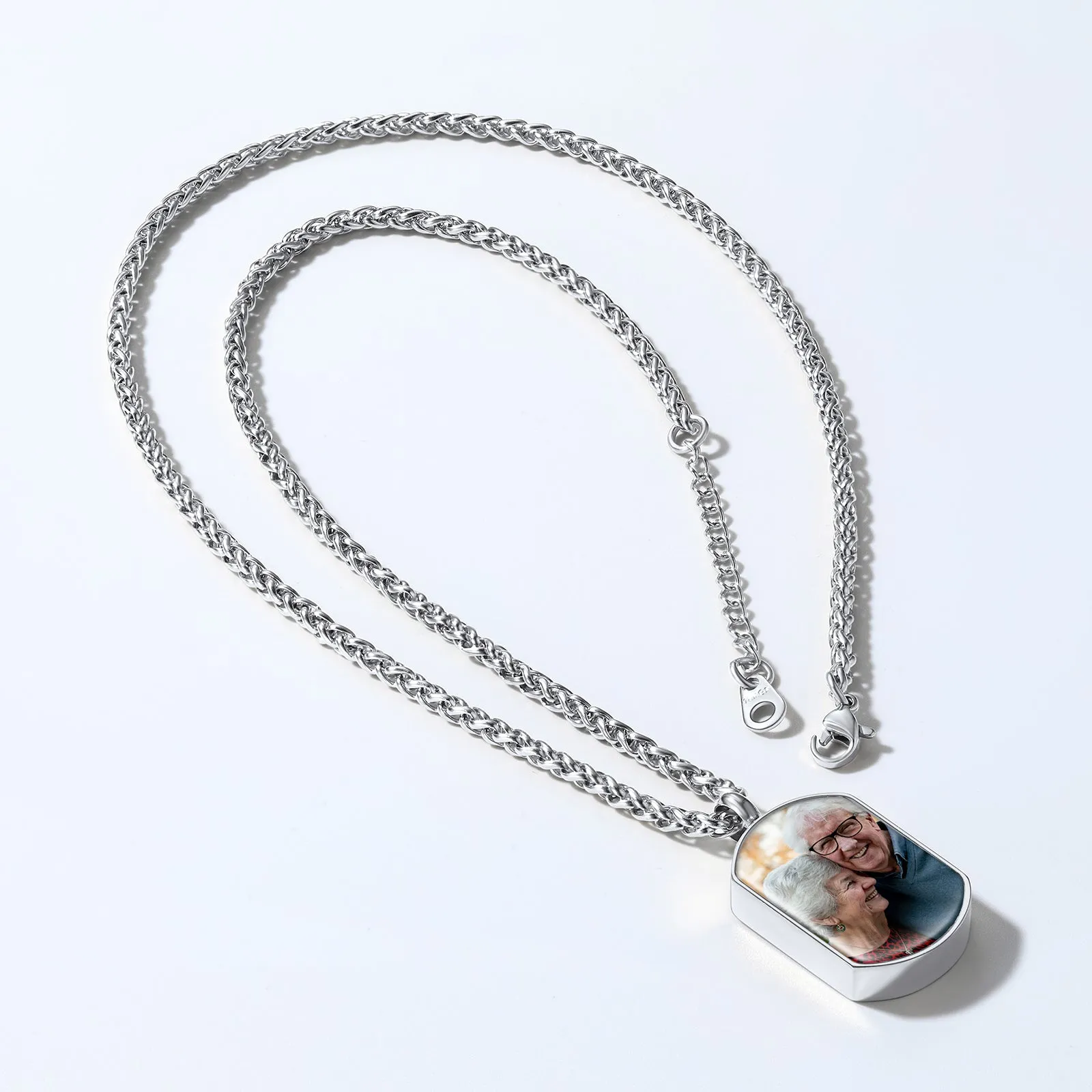 Custom Fingerprint Cremation Picture Urn Dog Tag Necklace for Men Women sold by FaithHeart product image thumbnail 5