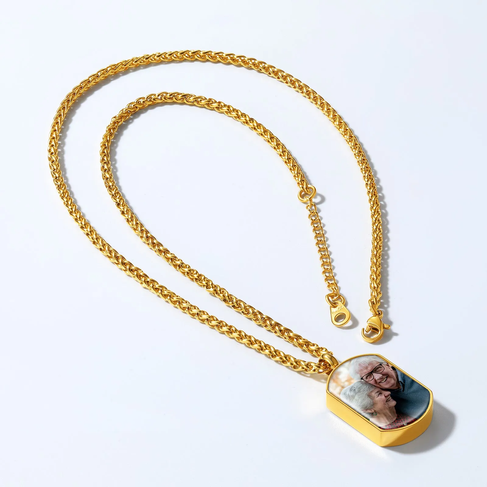 Custom Fingerprint Cremation Picture Urn Dog Tag Necklace for Men Women sold by FaithHeart product image thumbnail 4