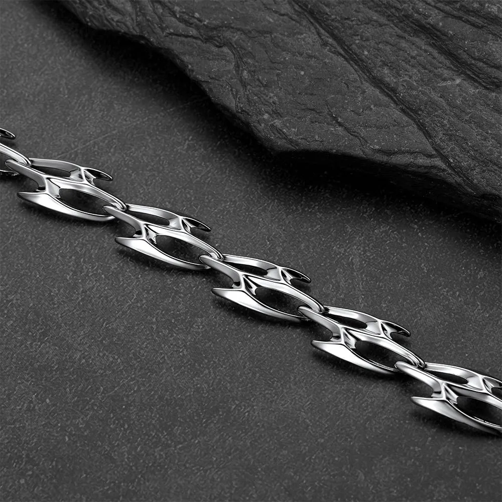 Punk Liquid Metal Cyber Thorn Chain Necklace for Men Guys sold by FaithHeart product image thumbnail 3