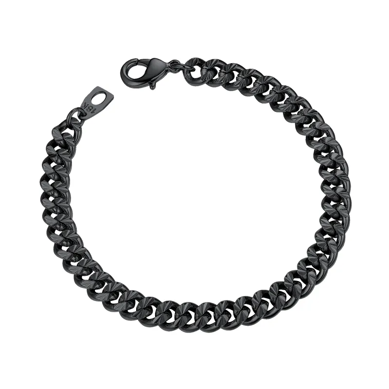 Flash Sale 7MM Chain Link Bracelet for Men made by FaithHeart