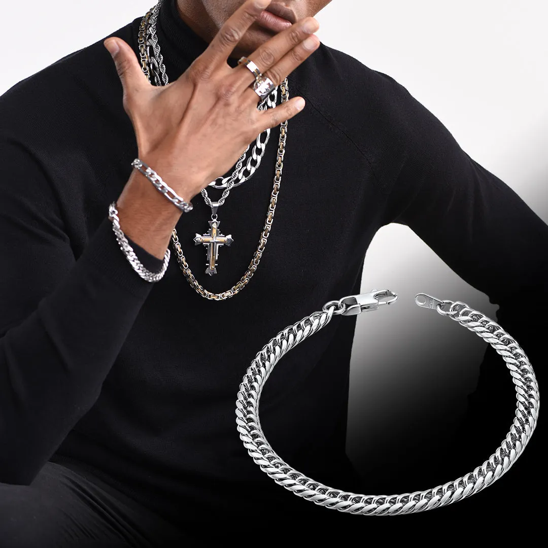 Flash Sale 6MM Chain Link Bracelet for Men sold by FaithHeart product image thumbnail 2