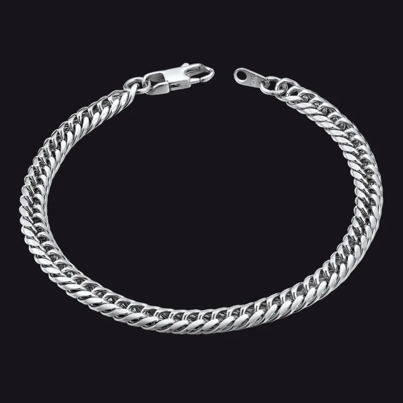 Flash Sale 6MM Chain Link Bracelet for Men made by FaithHeart