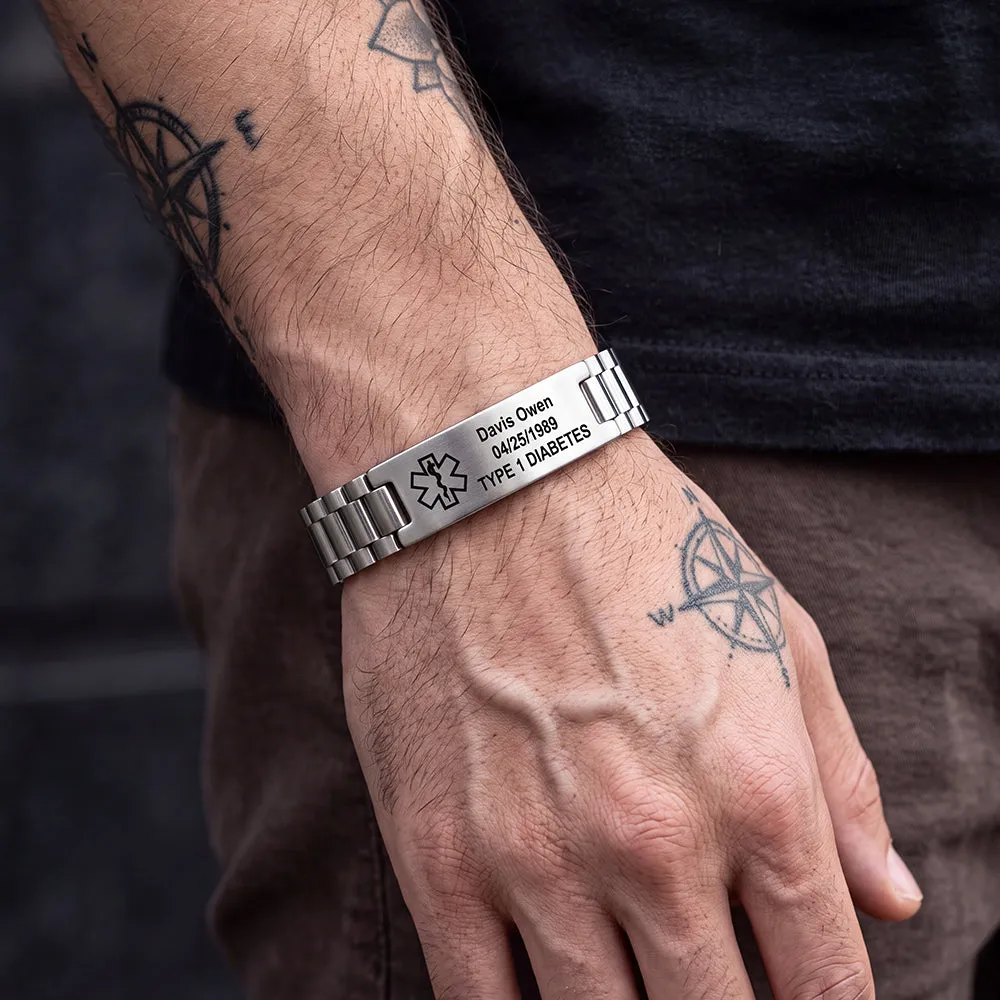 Customized Bar Watch Strap Chain Link Bracelet for Men sold by FaithHeart product image thumbnail 2