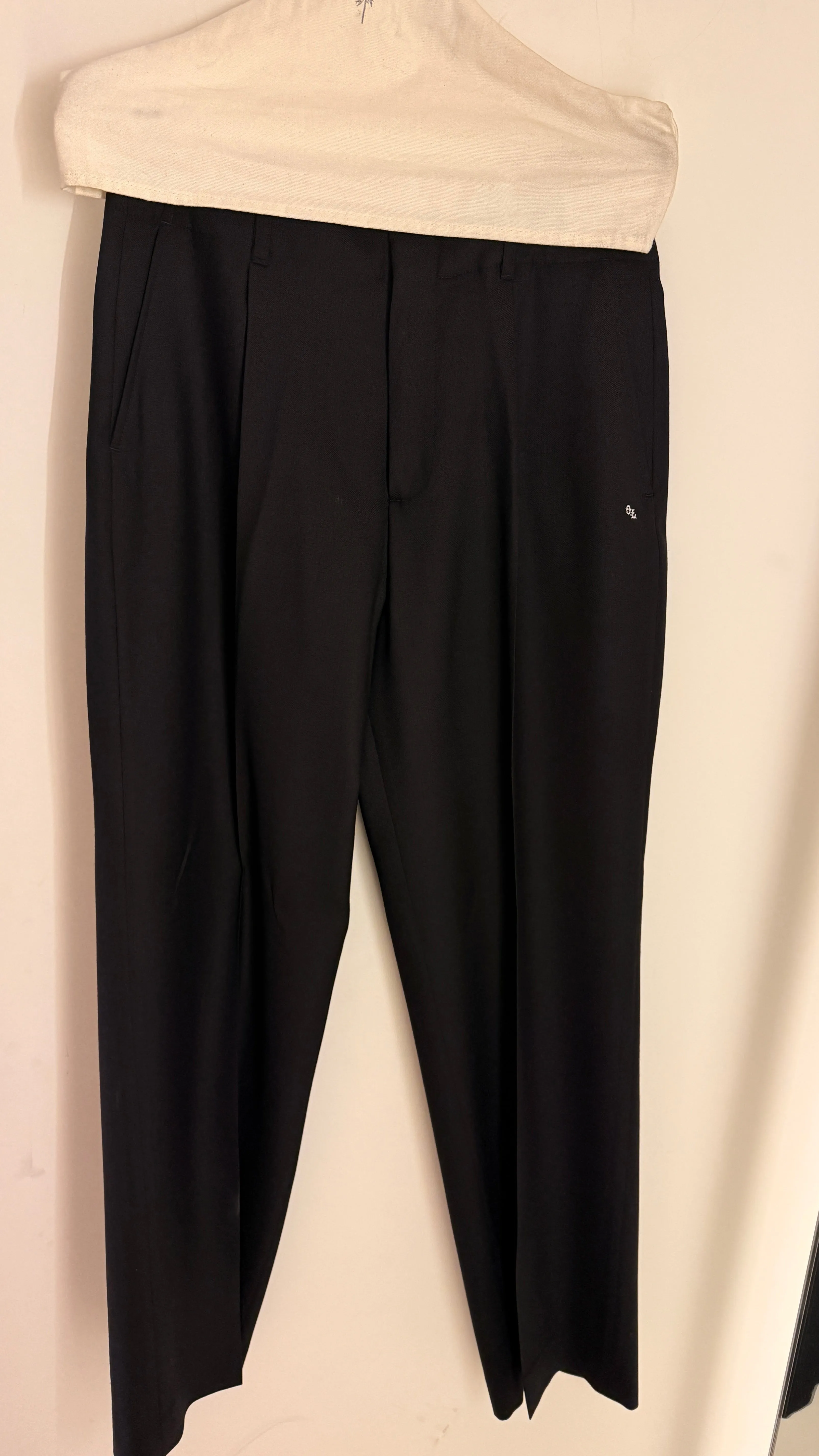 Our Legacy Borrowed Chino Black Panama Wool sold by Ven. Space