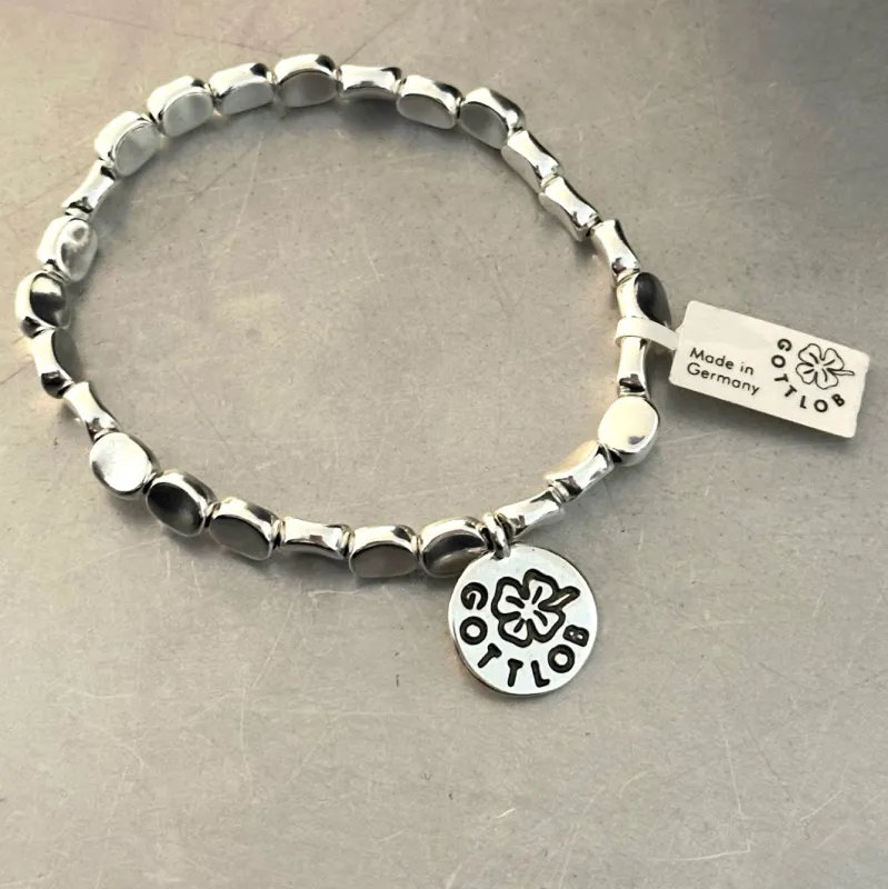 Gottlob Edition No. 5 Silver Bracelet (flat oval beads) sold by Ven. Space