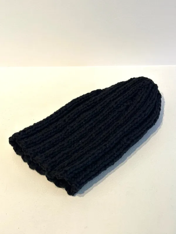 Auralee Wool Cashmere Felted Hand Knit Cap made by Auralee