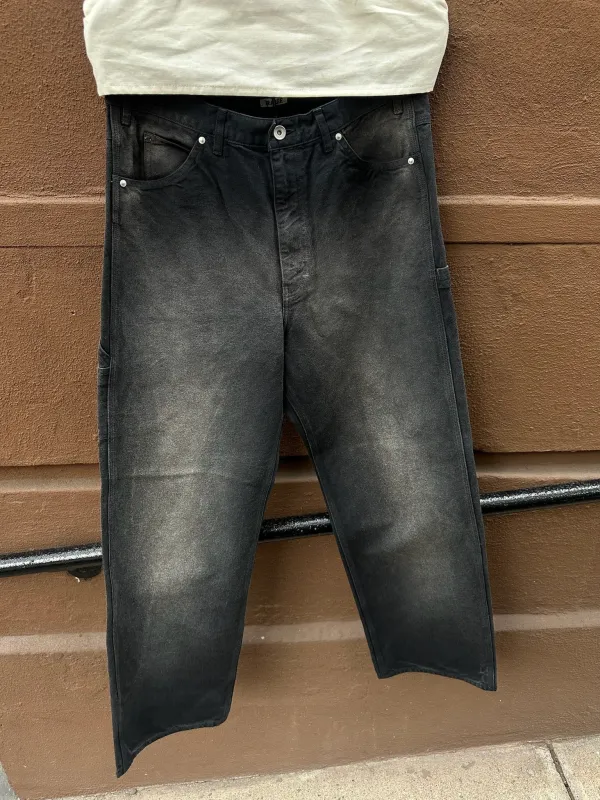 Auralee Product Dyed Organic Cotton Duck Painter Pants sold by Ven. Space