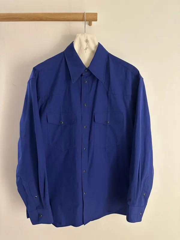 Lemaire Western Shirt Electric Blue sold by Ven. Space