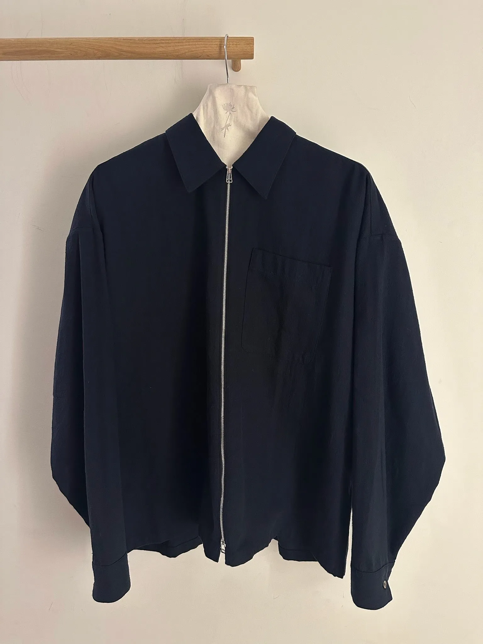 Ven 11231 Cotton/Silk Noil Zip Shirt | Parallel