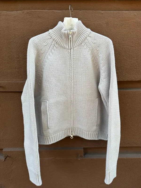 Our Legacy Ultra Zip Cardigan Bone Low Twist Merino sold by Ven. Space