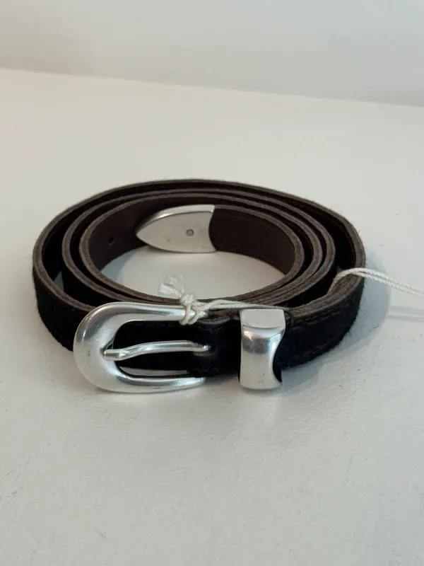 Our Legacy 2 CM Belt Chocolate Hair On Hide sold by Ven. Space