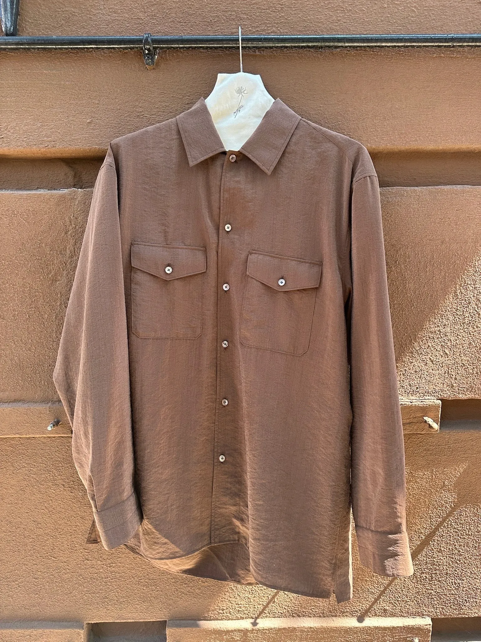 Lemaire Convertible Collar Shirt Brunette BR402 sold by Ven. Space product image thumbnail 2