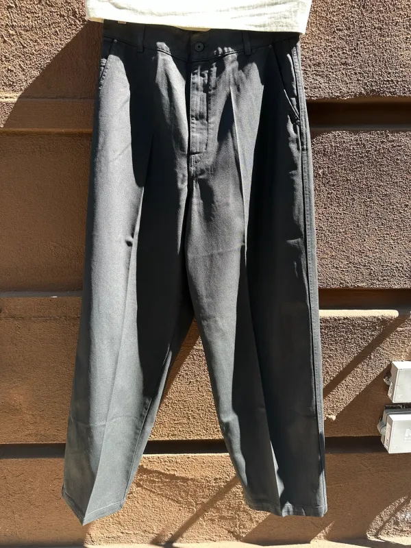 Lemaire Maxi Barrel Workwear Pant Coal BK996 sold by Ven. Space