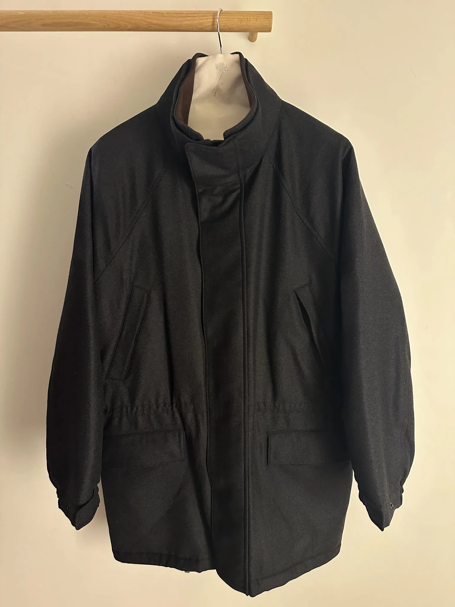 Auralee Wool Fulling Flannel Padded Over Blouson A25AB02CF sold by Ven. Space