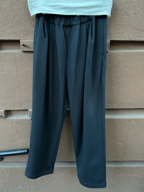 Still By Hand Wool jersey two tuck pants CS04253OS sold by Ven. Space