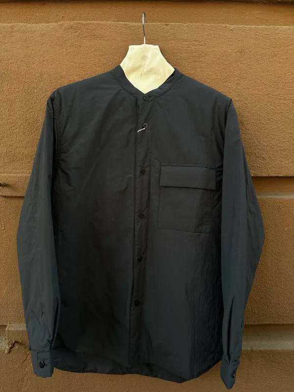 Still By Hand Band collar padded shirt BL04253OS sold by Ven. Space