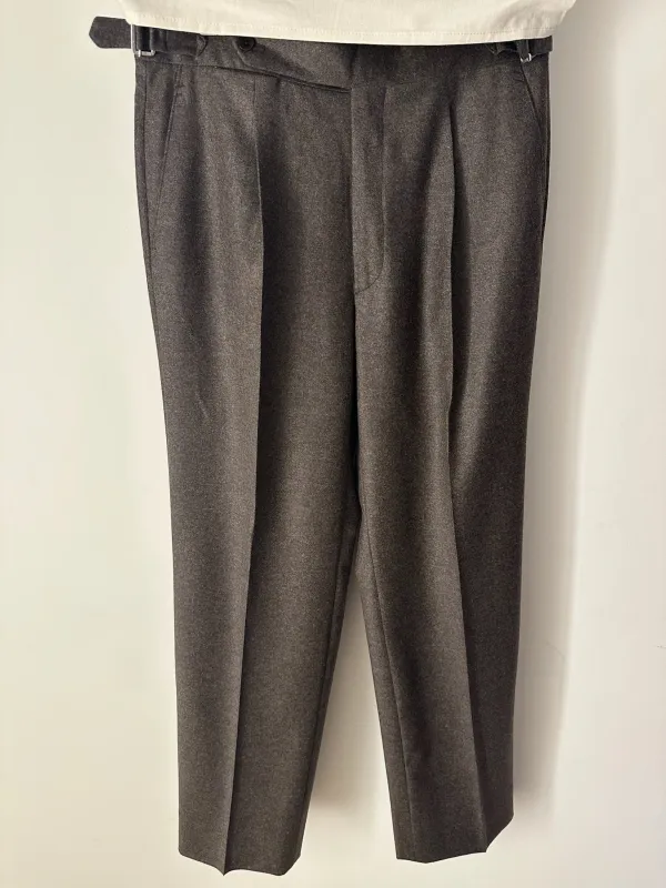 Stoffa Single Pleat Trouser Wool Cashmere Flannel (Wide Fit) sold by Ven. Space