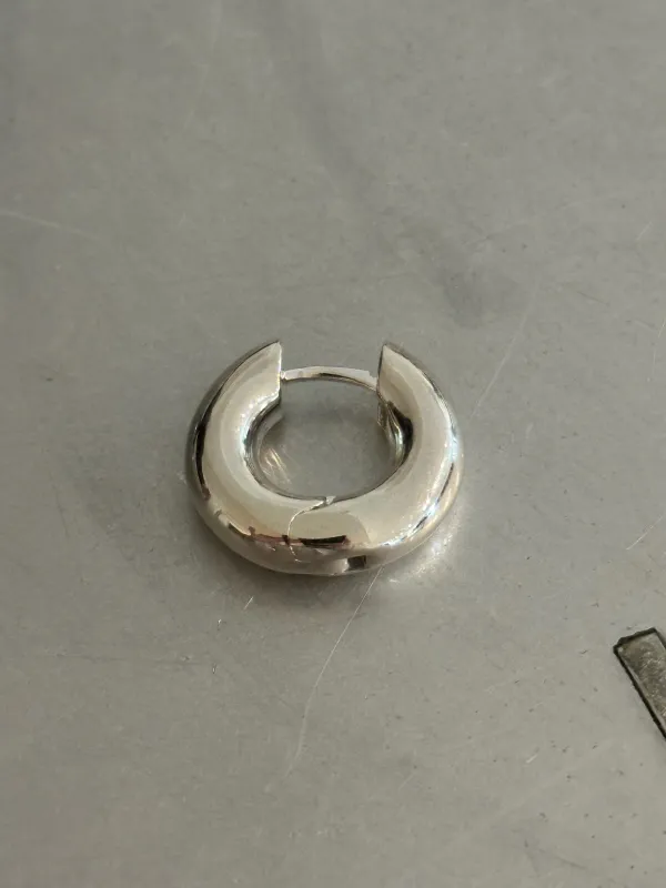 Sophie Buhai Large Bagel Hoop Earring Single Sterling Silver sold by Ven. Space