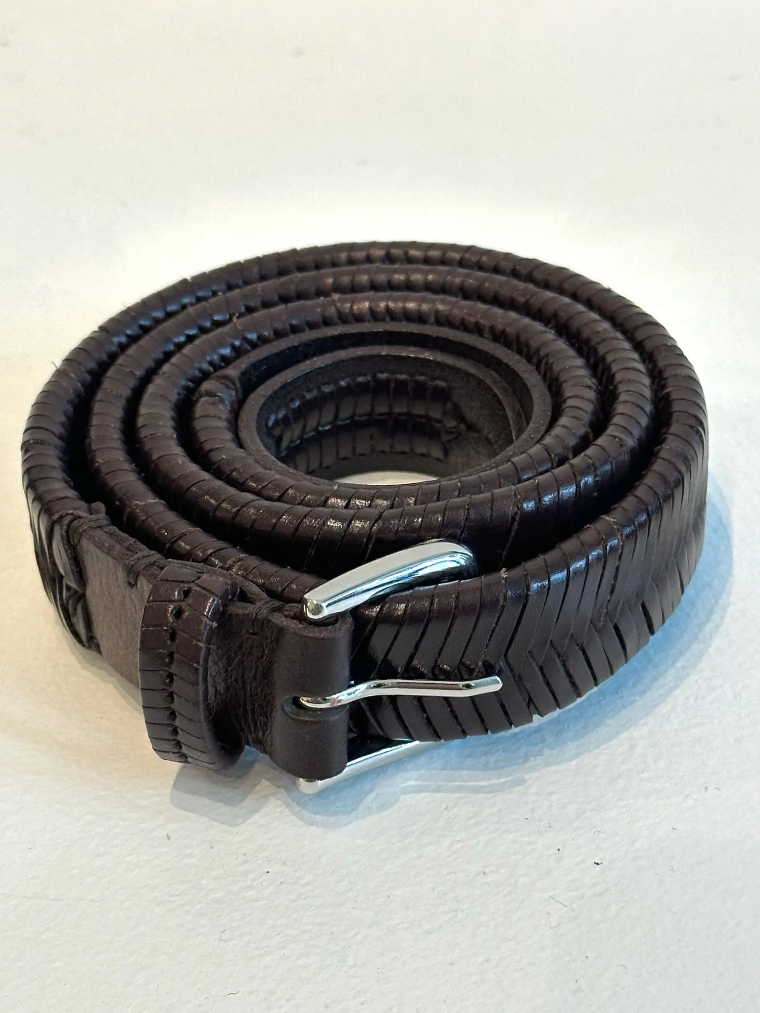 Lemaire Weaved Belt 25 Dark Brown sold by Ven. Space