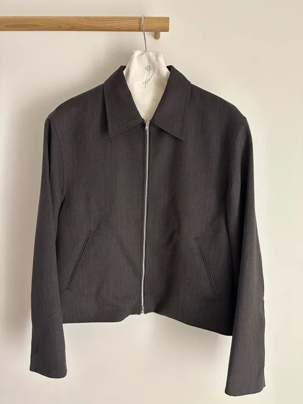 Our Legacy Mini Jacket Havana Brown Chain Wool sold by Ven. Space