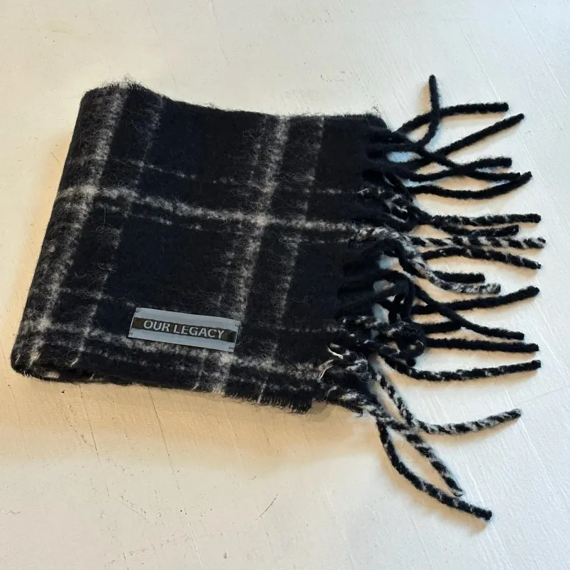 Our Legacy Estate Scarf Black Fuzzy Alpaca made by Our Legacy