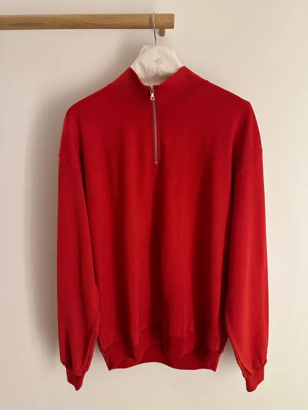Auralee Light Wool Sweat Half Zip P/O sold by Ven. Space