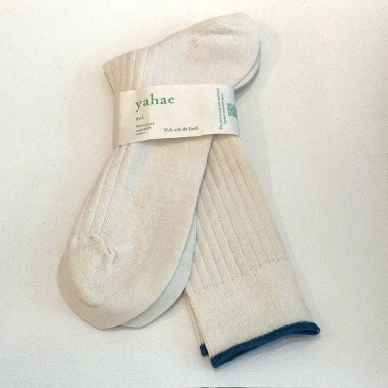 Yahae Linen Ribbed Socks made by Ven. Space