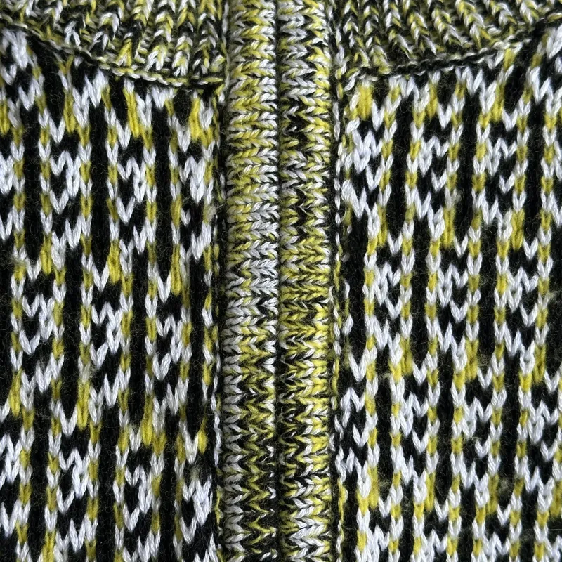 Zankov Malo Zip-Through Cardigan Black/Yellow/White sold by Ven. Space