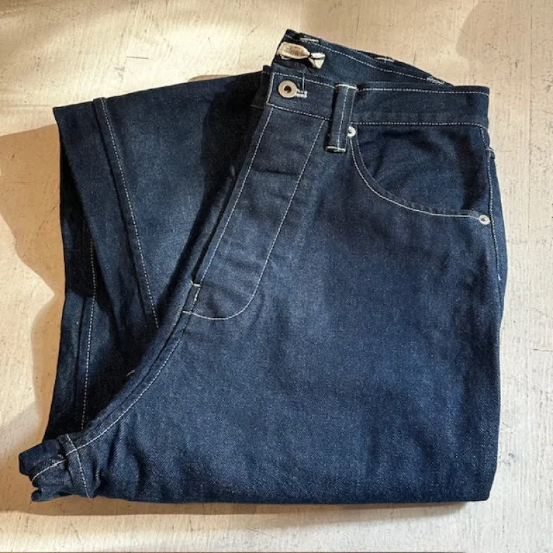 Slowboat Natural Indigo Five Pocket Pant sold by Ven. Space
